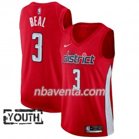 Camiseta Niños Washington Wizards Bradley Beal 3 2018-19 Nike Rojo Swingman